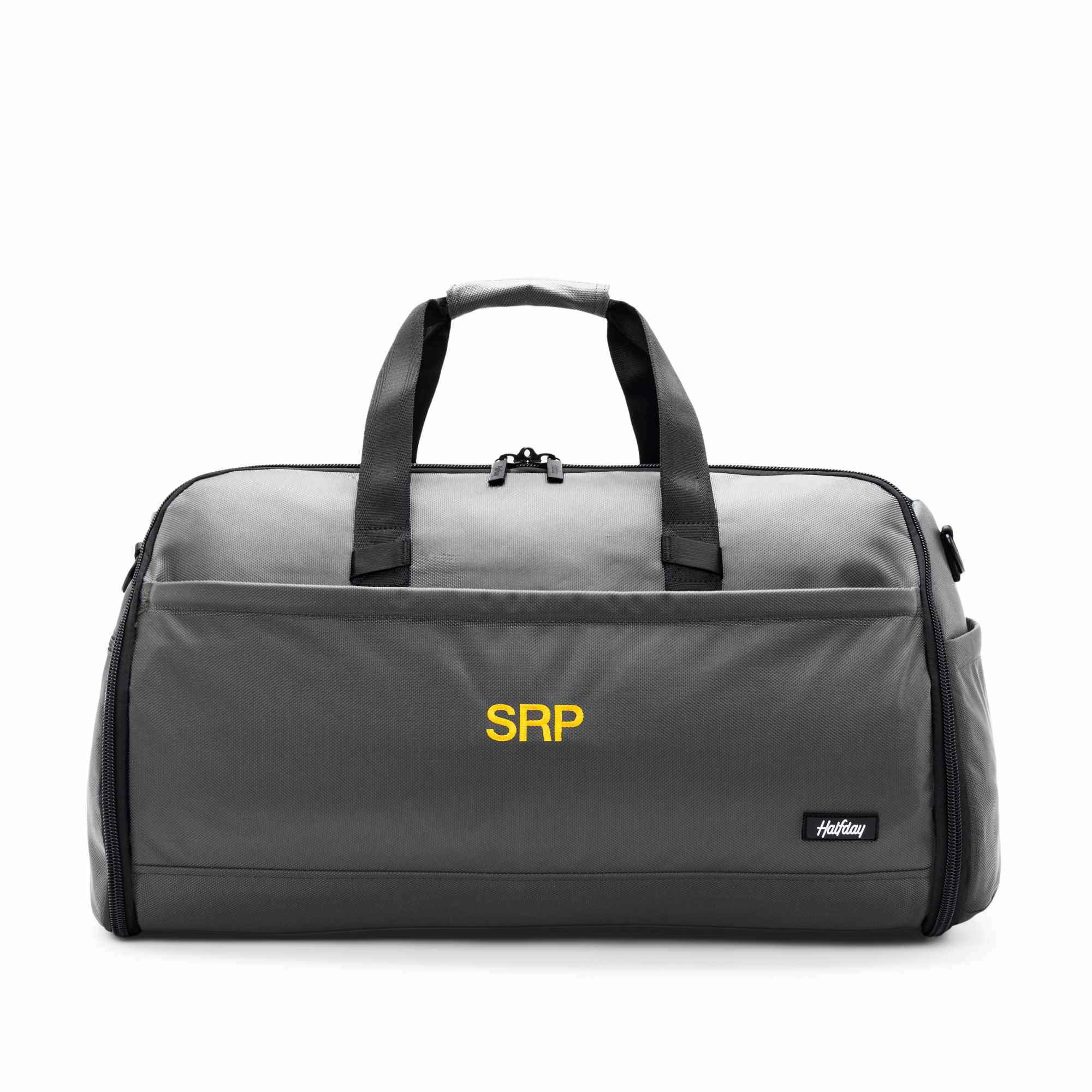 The Premium Garment Duffel 45L (monogrammed) - Color Ash - Letter Color Gold