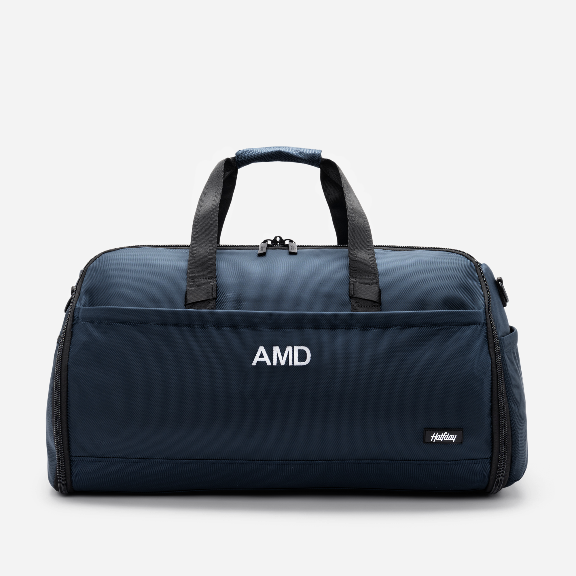 The Premium Garment Duffel 45L (monogrammed) - Color Pacific - Letter Color White